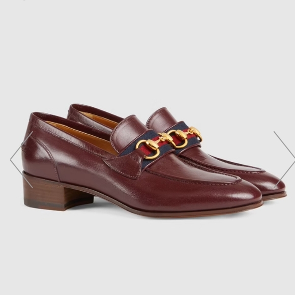 Gucci Shoes - Gucci Heel Horsebit Loafer Chardonnay -37.5